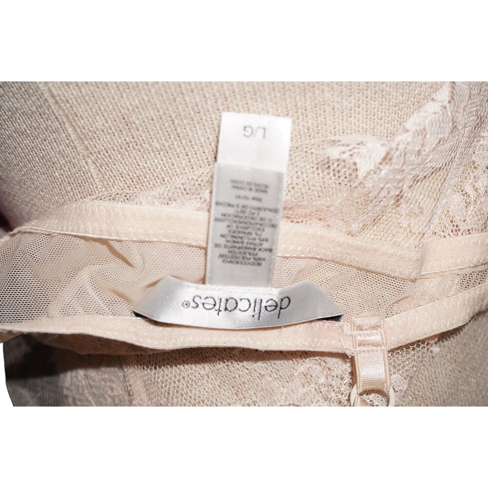 Delicates Lace Babydoll Chemise White Purple Coquette Fairycore Lingerie L - Picture 11 of 15